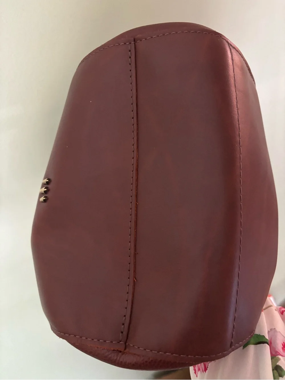 Classic Drawstring Crossbody Bucket Bag in 2 toned brown